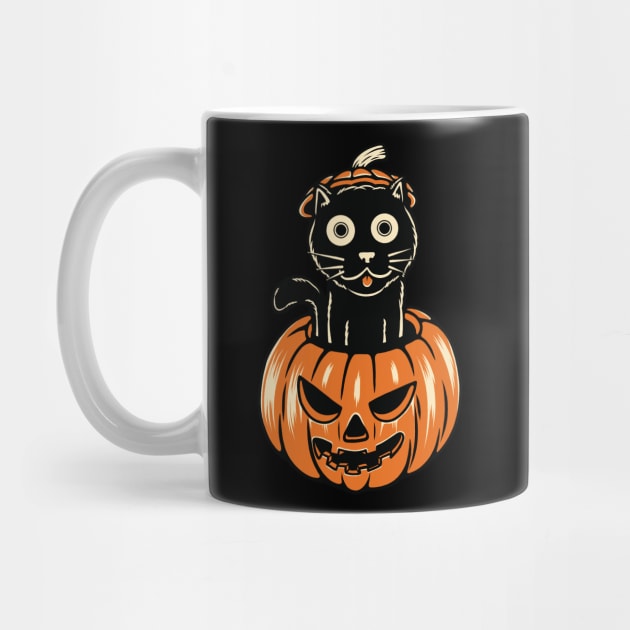 Funny Black Cat Halloween: Meow Pumpkin by POD Anytime
